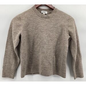COS Women Sweater Beige Crew Neck Long Sleeve Wool Size S